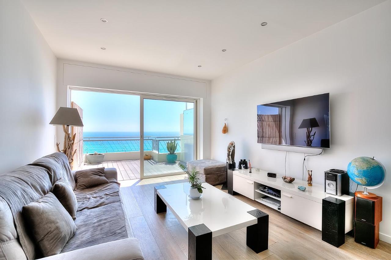 Апартаменты Le Florentina, Dernier Etage Avec Terrasse, Vue Sur La Baie Des Anges Ницца Экстерьер фото