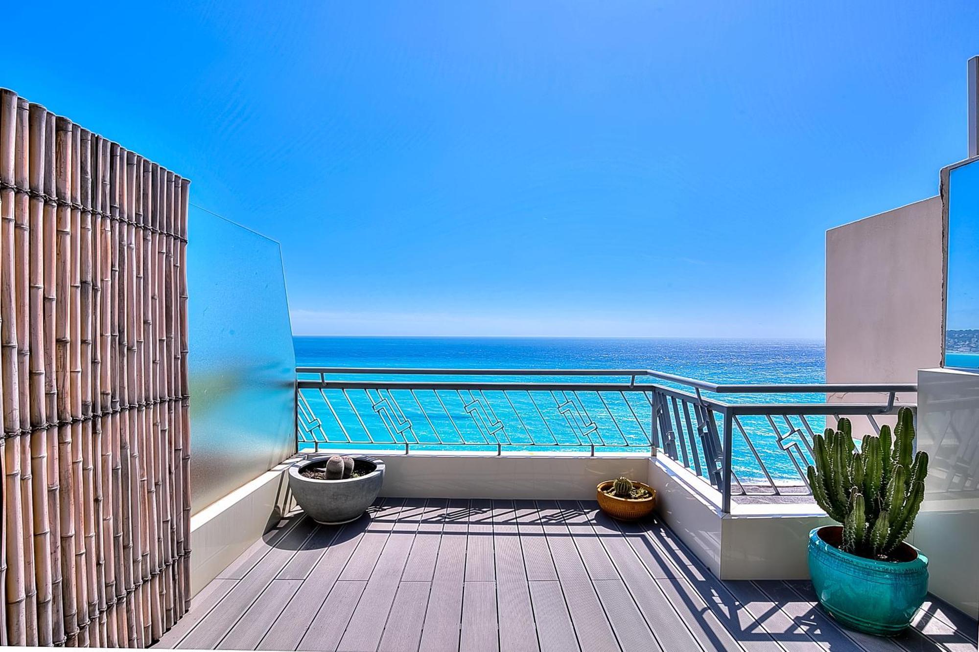 Апартаменты Le Florentina, Dernier Etage Avec Terrasse, Vue Sur La Baie Des Anges Ницца Экстерьер фото