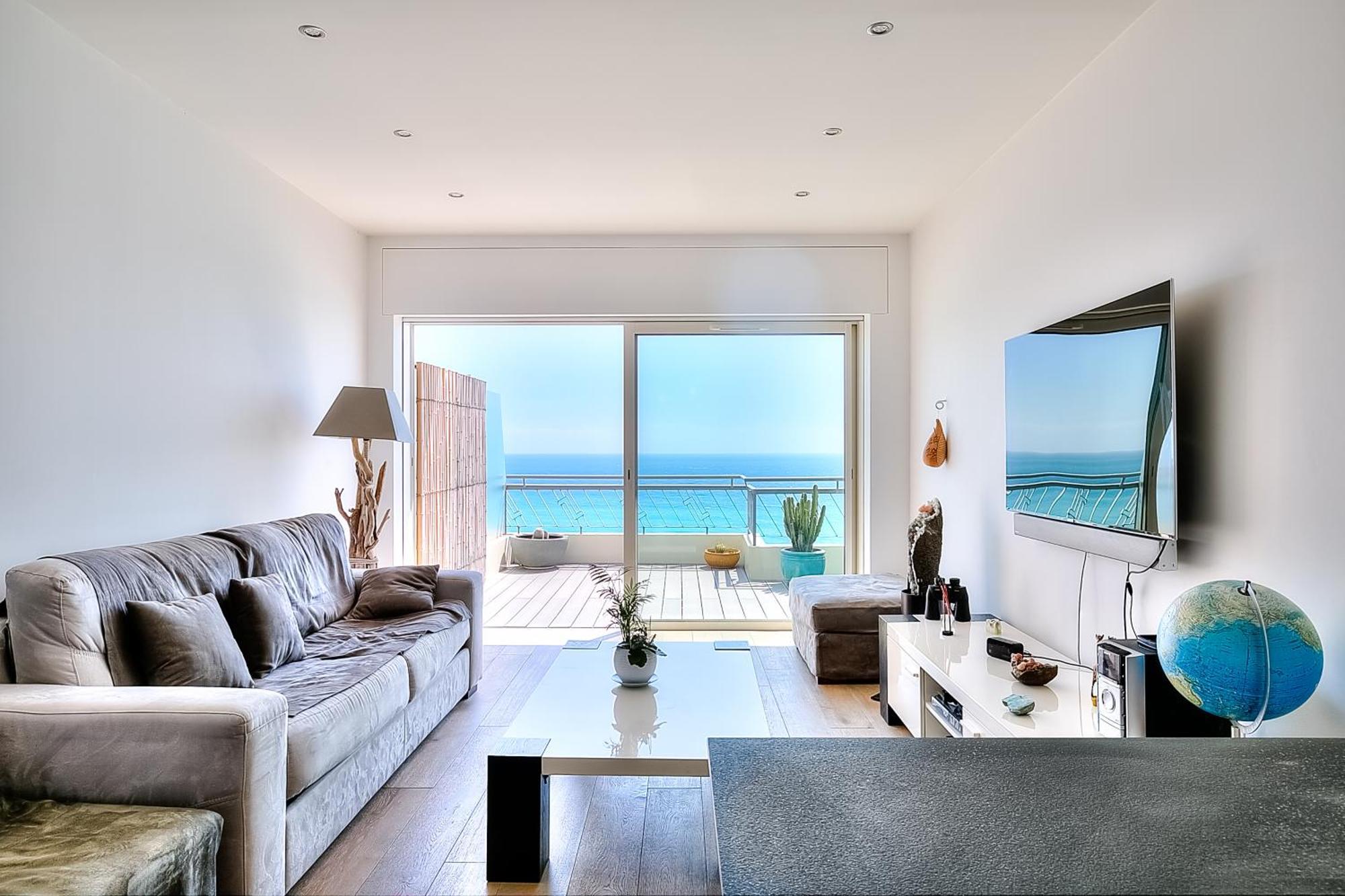 Апартаменты Le Florentina, Dernier Etage Avec Terrasse, Vue Sur La Baie Des Anges Ницца Экстерьер фото